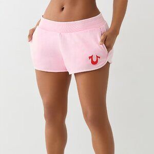TRUE RELIGION BIG T SWEAT SHORT PINK - SZ Small - BNWT